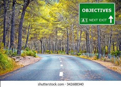 OBJECTIVES Road Sign Against Clear Blue Sky