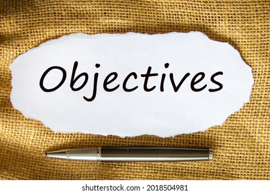 Objectives Symbol Concept Word Objectives On Stock Photo 2018504981 ...