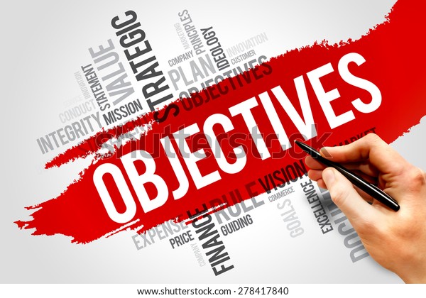Objectives Word Cloud Business Concept Stock Photo (Edit Now) 278417840