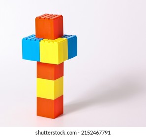 Objects Toys Interlocking Plastic Construction Bricks Stock Photo ...