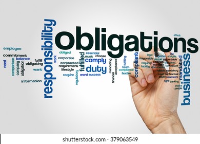 Obligations word cloud concept - Shutterstock ID 379063549