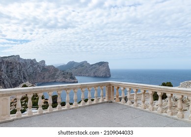 Observation deck on Cape Formentor. Palma de Mallorca or Majorca, Balearic Islands, Spain