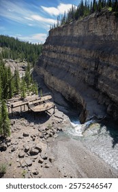 Observation deck in a river valley