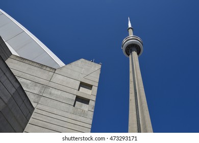 An Observation Tower Against Deep Blue Sky
