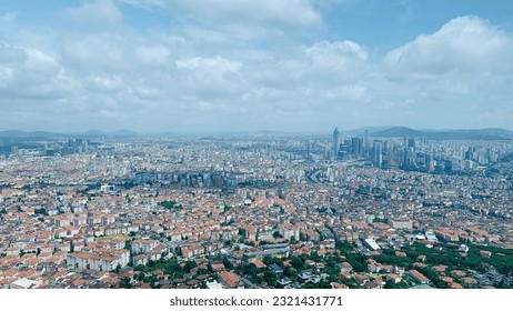 observation tower and clouds landscape