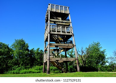 Observation Tower At Highest Point In Waukesha County In Wisconsin.