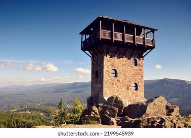 Observation Tower In The Sudetes Mountains