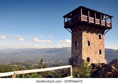 Observation Tower In The Sudetes Mountains