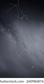 Observing the constellation Leo with soft clouds