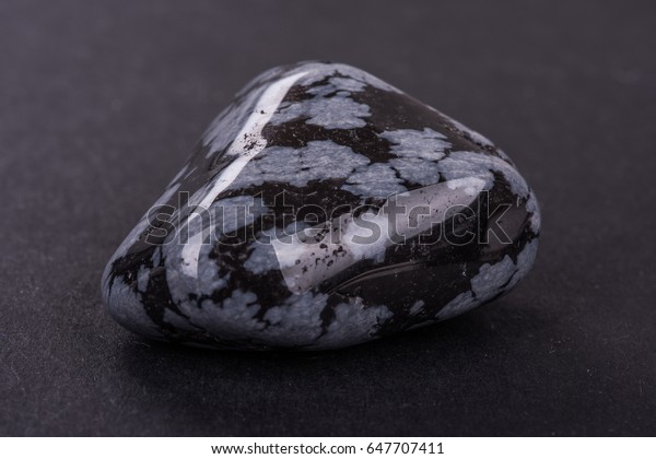 Obsidian Geode On Black Background Beautiful Stock Photo 647707411 ...