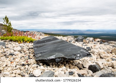 Obsidian Stone at Lava Beds National Monument, California - Shutterstock ID 1779526154