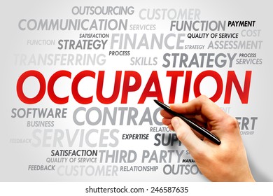 OCCUPATION word cloud, business concept