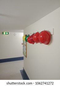 Occupational Work Health Safety Helmets And Exit Sign