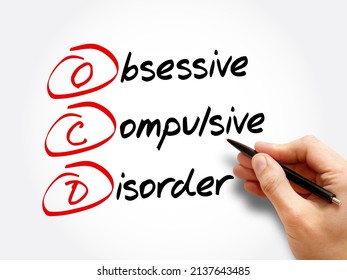OCD - Obsessive Compulsive Disorder, Acronym Health Concept Background