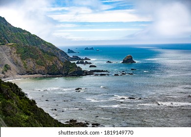 An Ocean Bay In A Remote Section Of The North California Coast Several Miles South Of Crescent City