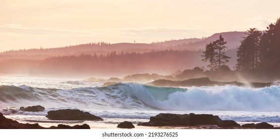 Ocean Beach In  Vancouver Island, British Columbia, Canada