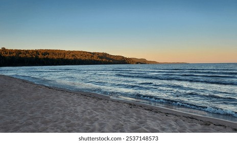 Ocean Beach View With Sunset