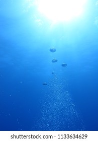 Ocean bubbles light blue