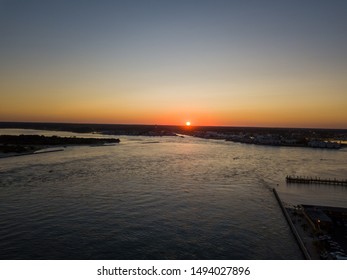 The Ocean City Maryland Inlet At Sunset