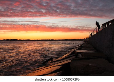 Ocean City Maryland At Sunset