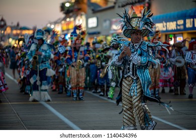 Ocean City, NJ - June 10, 2018: Avalon String Band Performs On The Ocean City NJ Boardwalk