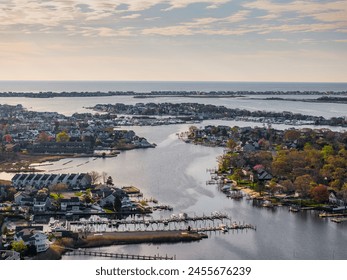 Ocean County New Jersey from an aerial view - Powered by Shutterstock