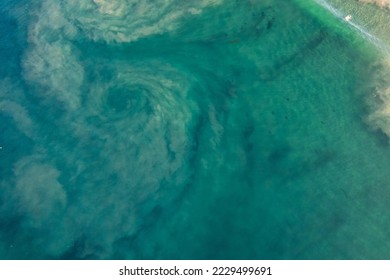 Ocean Currents Moving Sand and Creating Swirls