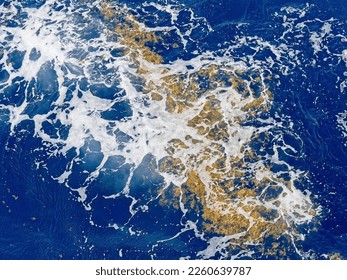 ocean with green sargassum algae - Shutterstock ID 2260639787