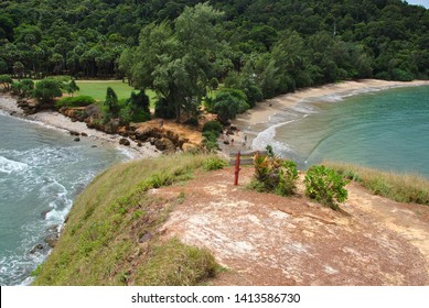 Ocean And Land Coming Together On Two Sides 