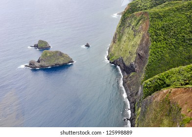 Ocean Meets The Cliffs On The Hamakua Coast