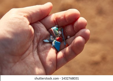 Ocean Microplastics Found On Beach