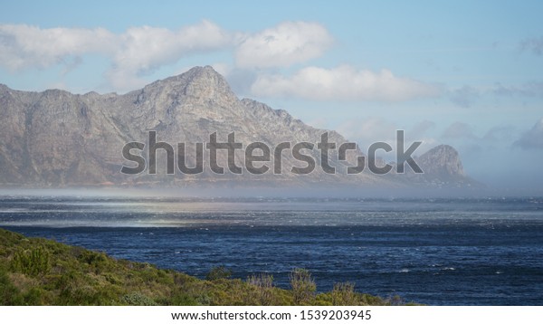 Ocean and Mountain nature\
landscapes along the Garden Route highway near Cape Town, South\
Africa.