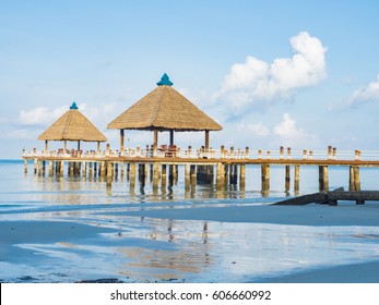 Ocean Pier At Sihanoukville, Cambodia.