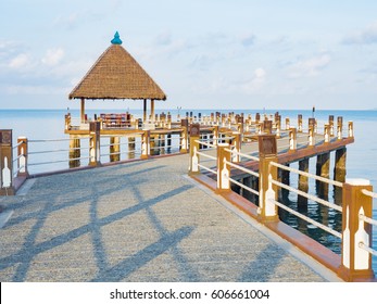 Ocean Pier At Sihanoukville, Cambodia.