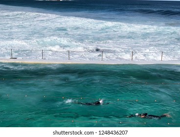 Ocean Pool with crushing waves