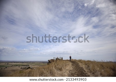 Similar – Foto Bild Hallig Gröde | Seniorin im Abendlicht an einem Steg in den Salzwiesen