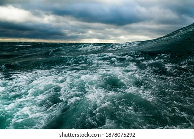 Ocean storm. Storm waves in the open ocean. Not a calm open sea. - Powered by Shutterstock