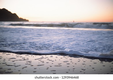 ocean sunset wave reflection