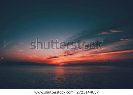 Ocean view during sunset, backlight photography