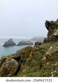 Ocean view from rocky cliffs