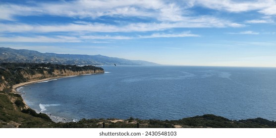 Ocean view from the trail atop the Point Dume Natural Preserve area of Malibu California  - Powered by Shutterstock