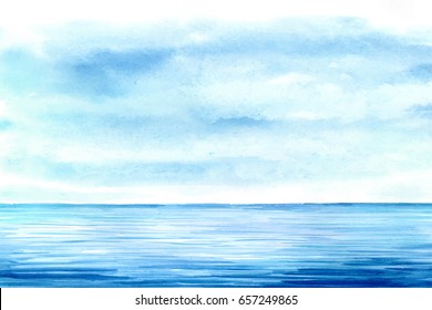 Ocean Watercolor. EPS 10