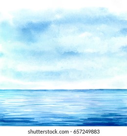 Ocean Watercolor. EPS 10