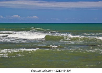 Ocean Waves At Beach Of Puerto Limon Costa Rica 