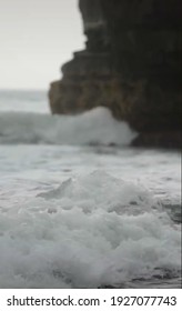 ocean waves of the cliff