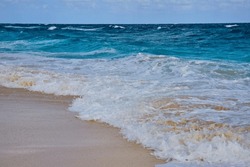 Ocean Waves And Sandy Beach - Tranquil Seascape View