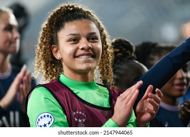 Oceane Hurtre Of PSG Celebrates During The Football Match Between Paris Saint-Germain (PSG) And FC Bayern Munich (Munchen) On March 30, 2022 At Parc Des Princes Stadium In Paris, France.