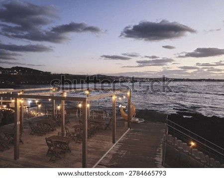 Oceanfront Terrace Cafe String Lights