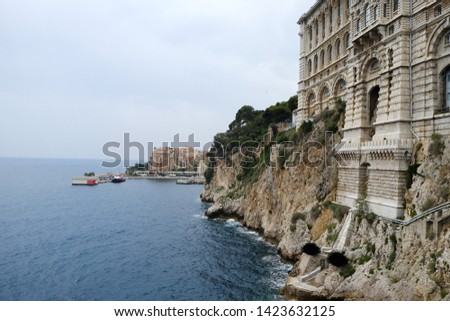 oceanographic museum of montecarlo in the heart of the principality of monaco, in the côte d'azur