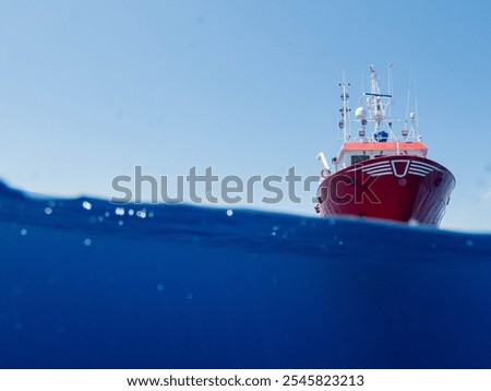 Oceanography vessel over calm waters